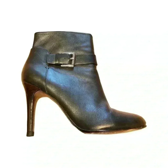 Coach Black High Heeled Leather Boots Size 6.5 - Picture 6 of 11